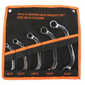 8-22 Mm 5 Pcs U Type Half Moon <b>Wrench</b> Set C Type Nut Spanner <b>Wrench</b> Auto Repair Tool TRY-24200512 U-type - Product Image 5