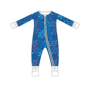 Romper de Bambú para Bebé con Patrón de Fuegos Artificiales Coloridos para Bebés y Niños Pequeños - Product Image 5