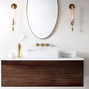 Modern Wall <strong>Light</strong> Polish Brass Tubular Surface Mount LED Wall Lamp <strong>Upward</strong> Glass <strong>Light</strong> for Indoor Interior Decor Bathroom Home - Product Image 3