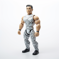 Usine OEM Jouets en plastique Figurine d'action homme musclé noir Poupée sportive amusante Collection de figurines de lutteurs Figurines d'action