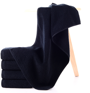 Dày Màu Đen 100% Cotton Phòng Tập Thể Dục Yoga Khăn Tùy Chỉnh Bông Phòng Tập Thể Dục Khăn - Product Image 5