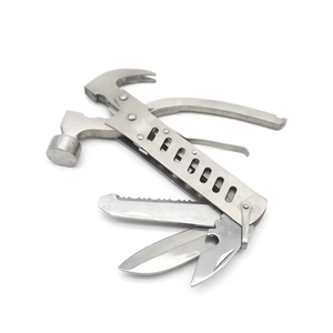 مطرقة متعددة الوظائف صغيرة من الفولاذ المقاوم للصدأ مع حلقة مفاتيح للاستخدامات الصناعية والمنزلية، مصنوعة من البلاستيك - Product Image 1