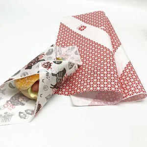 Fogli di carta cerata personalizzati per alimenti pre-tagliati piegati carta oleata stampante sandwich hamburger avvolge carta - Product Image 3