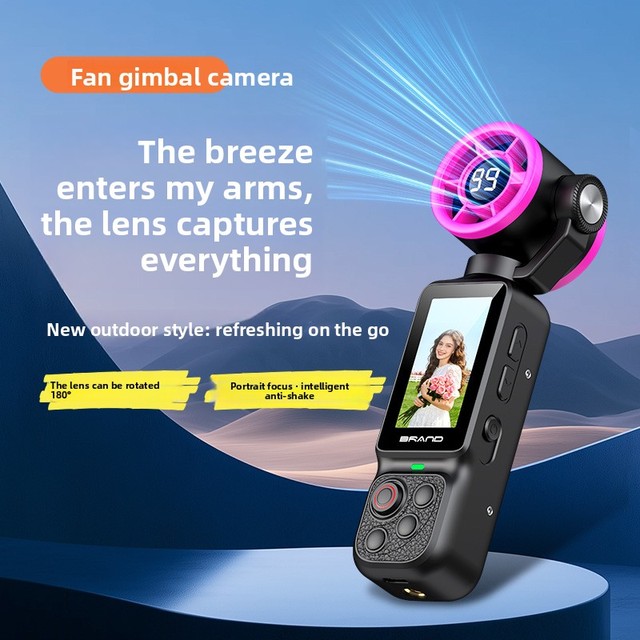 Cross-border New-style Gimbal Camera 1.97" Screen Battery-level Display Image Stabilization; Compact Action Cam for Outdoor Use