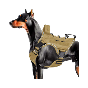 تسخير الكلاب التكتيكي للخدمة الشاقة للسلالات الكبيرة بدون سحب قابل للتعديل نظام عاكس Molle <span class=keywords><strong>K9</strong></span> تحكم من الدرجة العسكرية - Product Image 1