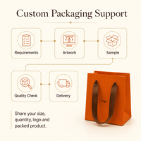 Sac cadeau en papier orange miniature personnalisé avec poignées en ruban pour les cadeaux de mariage, les cadeaux de remerciement pour les invités et les souvenirs de fête