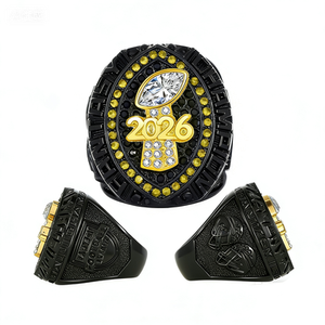 <strong>2026</strong> Fantasy Football Championship <strong>Ring</strong> Jewelry, <strong>Black</strong> Fashion Alloy Commemorative <strong>Ring</strong> Gift - Product Image 4