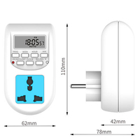 AL-06 LCD-Digital anzeige Timer-Schalter DE Stecker AC220-240V 50Hz Timing-Buchse Wöchentlich programmier barer elektronischer digitaler Timer-Schalter
