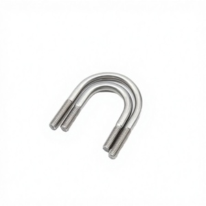 Boulons en U en acier inoxydable de marque WISINE, norme DIN, avec rondelles et écrous, finition brute, tailles M3-M530, grade 4.8-12.9, longueur 12mm - Product Image 2