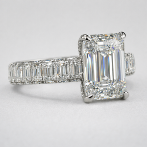 Anillo de platino con diamantes de primera calidad para mujer, con estilo clásico y elegante, accesorio de joyería fina para compromiso y boda - Product Image 3