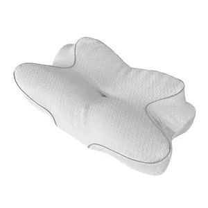 Oreiller anti-douleur pour le soutien du cou Oreiller cervical de lit réglable Oreiller en mousse à mémoire de forme de contour ergonomique sans odeur