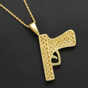 Colgante de Plata 925 con Moissanita, Joyería de Moda Hip Hop, Collar con Incrustaciones, Amuleto de Diseñador, Accesorio Urbano Streetwear - Product Image 3