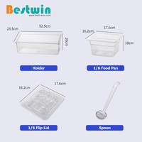Accessoires de bar, support de plateau alimentaire en polycarbonate transparent, support de plateau pour la restauration, plateau à condiments, chariot