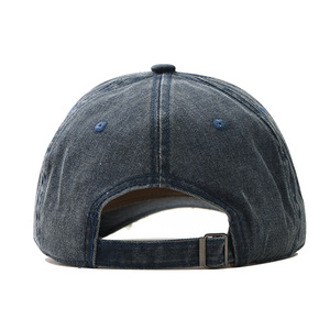 Washed Denim <b>Baseball</b> <b>Cap</b> With Embroidery Unisex Casual Outdoor Hat For Men Women - Product Image 3