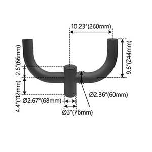 ขายึด180องศาคู่ Bullhorn สำหรับกล่องรองเท้า LED ไฟถนนบริเวณเสาไฟ2ดวงใช้ได้กับไฟแอลอีดี - Product Image 2