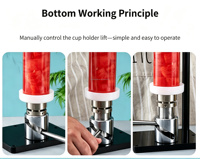 Scelleuse manuelle de bouteilles de jus, machine de capsulage portable commerciale en plastique pour canettes de boissons : scelleuse pour canettes de bière, de jus et de café