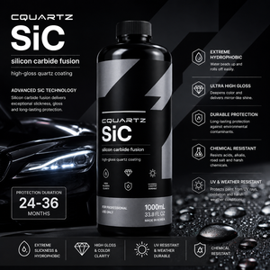 Revêtement céramique nano en carbure de silicium CQUARTZ SiC 1000 ml, haute brillance, hydrophobe, résistant aux produits chimiques, revêtement de peinture automobile - Product Image 4
