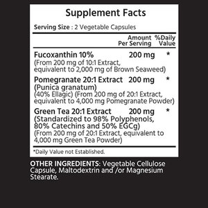 ハラール・コーシャ・GMP認証工場によるプライベートブランドのフコキサンチンカプセル、ミルクシスル配合の肝臓サプリメント - Product Image 2