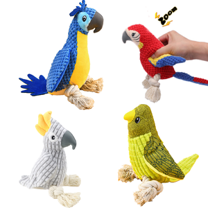 Factory Outlet Producto para mascotas Cuerda de algodón natural y PANA Squeaky Chew Bird Plush Dog Bit Toy - Product Image 1