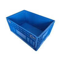 Caisses de rangement pliables en plastique PP recyclable avec poignée pratique, personnalisables, capacité de 40 kg, volume de 54 L, marque WLL, épaisseur de 3 mm