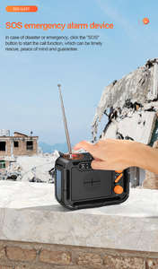 Nueva Radio Portátil con Internet AM/FM DAB de 5000mAh, Altavoz de Alta Capacidad, Batería Recargable con Energía Solar para Emergencias al Aire Libre - Product Image 6