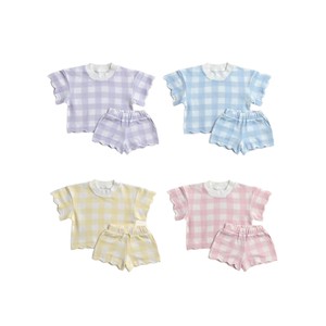 Ensemble deux pièces décontracté été 2026 pour enfants : T-shirt et short en coton nordique, lavage enzymatique adoucissant, directement de l'usine - Product Image 5