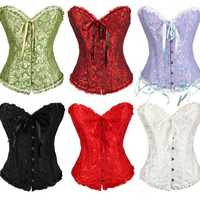 Nouveau Corset Bustier Sexy pour Femme Grande Taille, à Lacets, Style Victorien en Brocart, Vêtement de Base
