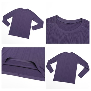 T-<span class=keywords><strong>shirt</strong></span> de sport décontracté à manches longues avec logo personnalisé, séchage rapide, respirant, coupe ajustée pour <span class=keywords><strong>homme</strong></span>, haut de sport à manches longues pour l'entraînement - Product Image 4