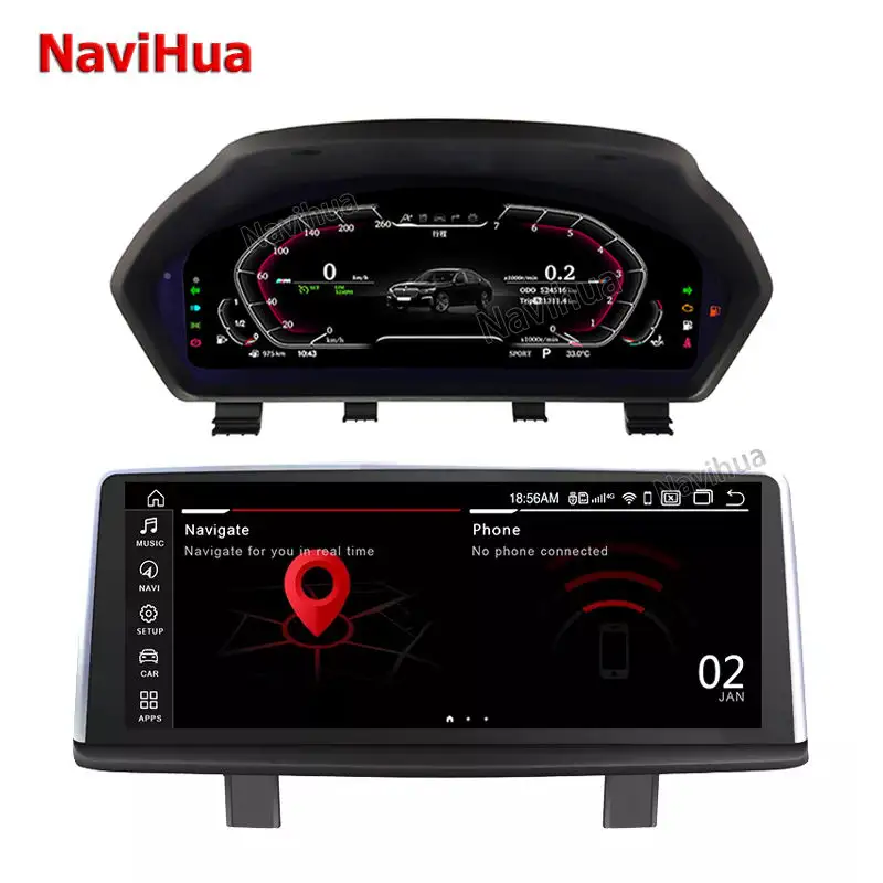 Navihua LCD الرقمية أداة كتلة السيارات متر السيارات الرقمية شاشة تعمل باللمس سيارة نظام تحديد المواقع والملاحة لسيارات BMW 3 4 سلسلة F30
