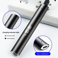 LED笔式手电筒激光笔可充电铝合金红绿双光束办公商务户外指示器教鞭