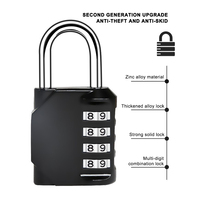 Chinois personnalisé 4 chiffres mécanique coffre-fort mot de passe cadran combinaison porte Pad serrures numérique numéro Gym cadenas avec Code