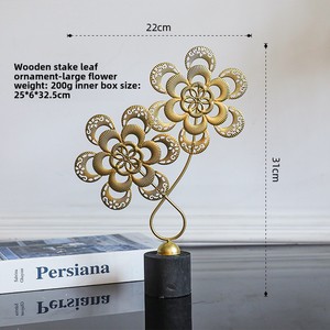 Ornements en <span class=keywords><strong>fer</strong></span> <span class=keywords><strong>doré</strong></span> style scandinave, artisanat écologique pour la décoration intérieure, meuble TV, meuble à vin, bureau, en métal - Product Image 5