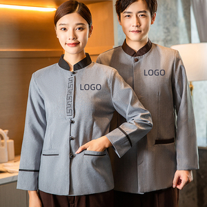Vêtements <span class=keywords><strong>de</strong></span> travail personnalisés avec logo, manches longues, chemises personnalisées pour les serveurs d'hôtel, les concierges, les employés <span class=keywords><strong>de</strong></span> ménage - Product Image 1