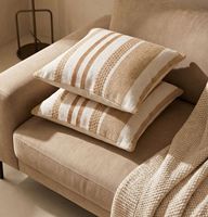 Nouvelles housses de coussin rayées en coton et polyester