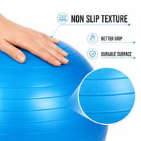 Ballons de yoga 45 cm, ballon d'exercice robuste pour la position assise au bureau, l'étirement de la colonne vertébrale, l'entraînement de mobilité et les séances de sport à domicile