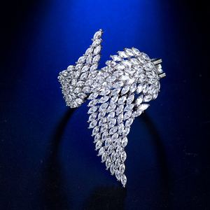 Hibride Mới Đến Thời Trang Sang Trọng Lông Siêu Sáng Bóng AAA <span class=keywords><strong>Cubic</strong></span> <span class=keywords><strong>Zirconia</strong></span> Phụ Nữ <span class=keywords><strong>Baguette</strong></span> Vòng Đeo Tay Bangle N-1177 - Product Image 3
