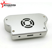 Boîtier en aluminium à motif de ventilation personnalisé, usiné CNC, pour amplificateur de puissance compact DIY et dispositif électronique intégré