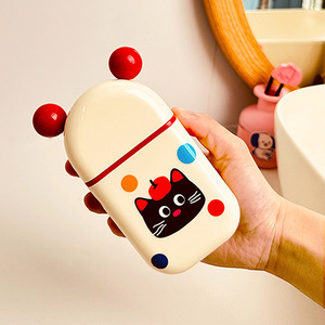 Cute Cartoon Soap Box Portable With Lid Rectangular Pet Material For Travel Home Use - Product Image 3