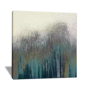 Quadro Moderno Astratto Dipinto a Mano su Tela Testurizzata Grigio Turchese per Hotel e Arredamento Casa, Grande Opera d'<span class=keywords><strong>Arte</strong></span> Fatta a Mano - Product Image 1