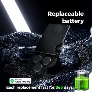 Carbon Fiber Slim <b>Card</b> <b>Holder</b> <b>Wallet</b> With Apple Find My Compatible RFID Blocking Clip Design - Product Image 6