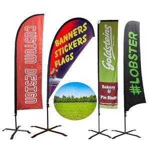 Custom Print Waterproof Business Outdoor Flying Low Price Beach Flag - Product Image 1