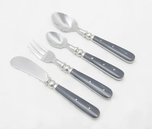 Juego de cubiertos portátil de acero inoxidable 304 con mango de plástico de madera para el hogar Hotel niños y bebé regalo de regreso a la escuela - Product Image 1