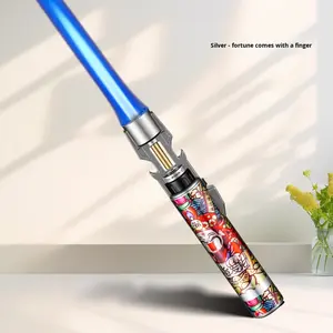 <span class=keywords><strong>TikTok</strong></span>, nuevo modelo, abridor de vino clásico, PISTOLA DE PULVERIZACIÓN de fuego para barbacoa de mano, encendedor de llama azul inflable para el hogar de alta temperatura, Metal - Product Image 6