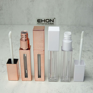 Tubes carrés transparents en PETG/AS couleur or rose pour gloss à lèvres, emballage vide pour rouge à lèvres liquide, bouteille à paroi épaisse, marque privée - Product Image 4