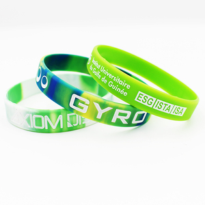 צמיד התרמה סיליקון יחיד צבע צמיד צמיד צמיד עם דיו מודפס מותאם אישית - Product Image 4