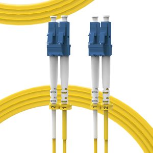 สายแพทช์ไฟเบอร์ออปติก OEM ODM KeepFly รุ่น OS2 LC to LC ความยาว 0.2 ม. 7 นิ้ว ตัวเลือกความยาว 0.2 ม. ถึง 200 ม. รองรับ 10GB 9125m แบบดูเพล็กซ์ SMF ไฟเบอร์ออปติกโหมดเดี่ยว - Product Image 1