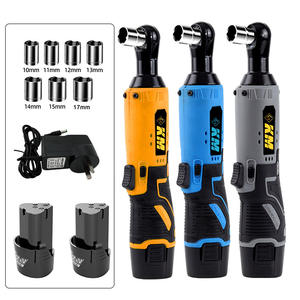 ประแจวงล้อไฟฟ้าแบบชาร์จได้ Km ขนาด 3/8 นิ้ว แบตเตอรี่ลิเธียม เครื่องมือไฟฟ้ามุมฉาก พร้อมอุปกรณ์เสริมสำหรับงาน DIY - Product Image 5