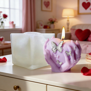 แม่พิมพ์ซิลิโคนรูปหัวใจสำหรับทำเทียนหอมรูปหัวใจ ของตกแต่งวัน<span class=keywords><strong>วาเลนไทน์</strong></span> <span class=keywords><strong>ทำ</strong></span>จากยิปซัม - Product Image 5