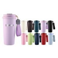 Gobelet isotherme en acier inoxydable avec logo personnalisé, couvercle 2-en-1 avec paille, gobelet à café 20 oz, mug de voyage, cadeau pour les amoureux, les femmes, anniversaire