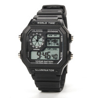 Jam Tangan LED Olahraga Pria Hitam Relogio Digital Masculino Fashion Arloji Pria Jam Tangan Olahraga Pria Tahan Air Montre Homme Saat